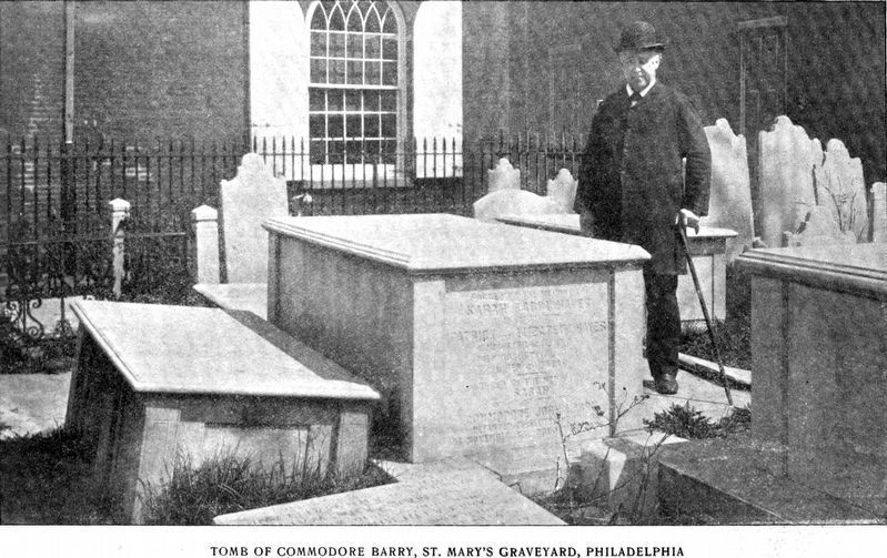 Tomb of Commodore Barry,<br>St. Mary's Graveyard Philadelphia image. Click for full size.