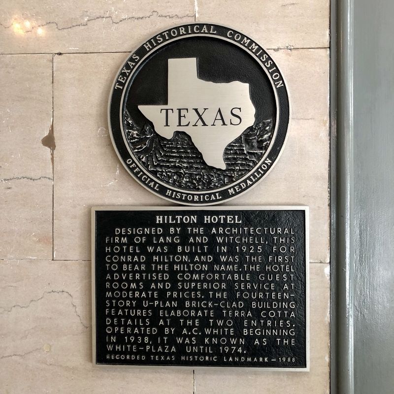 Hilton Hotel Recorded Texas Historic Landmark image. Click for full size.