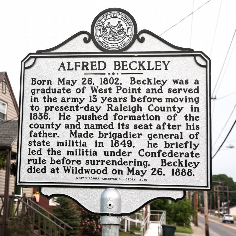 Alfred Beckley side of marker image. Click for full size.