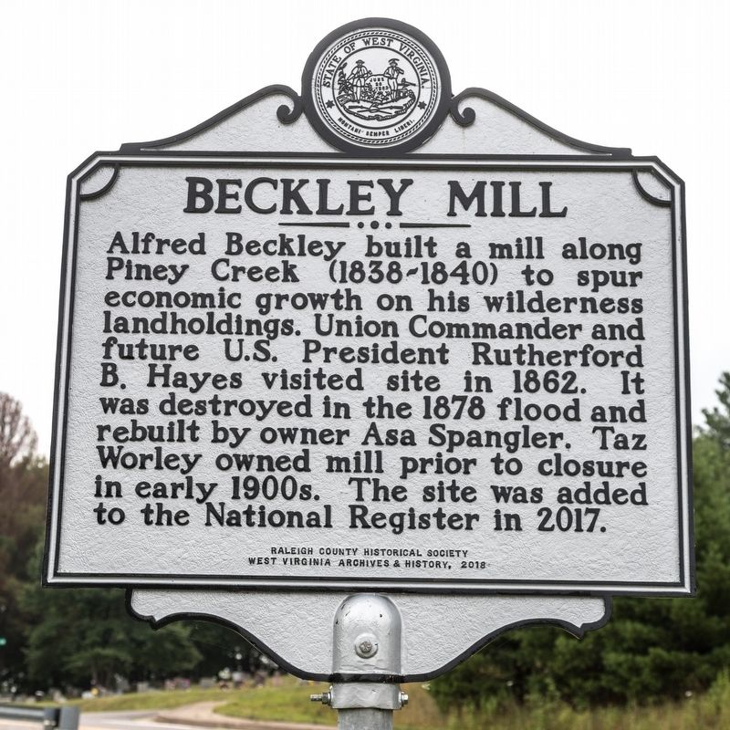 Beckley Mill Marker image. Click for full size.