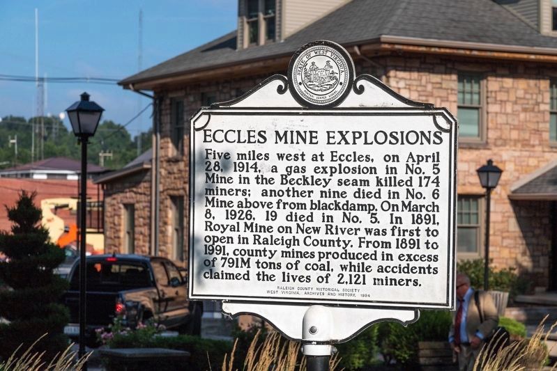 Eccles Mine Explosions Marker image. Click for full size.