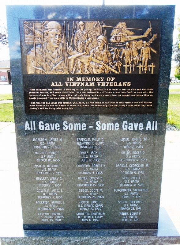Venango County Vietnam Veterans Honored Dead Marker image. Click for full size.