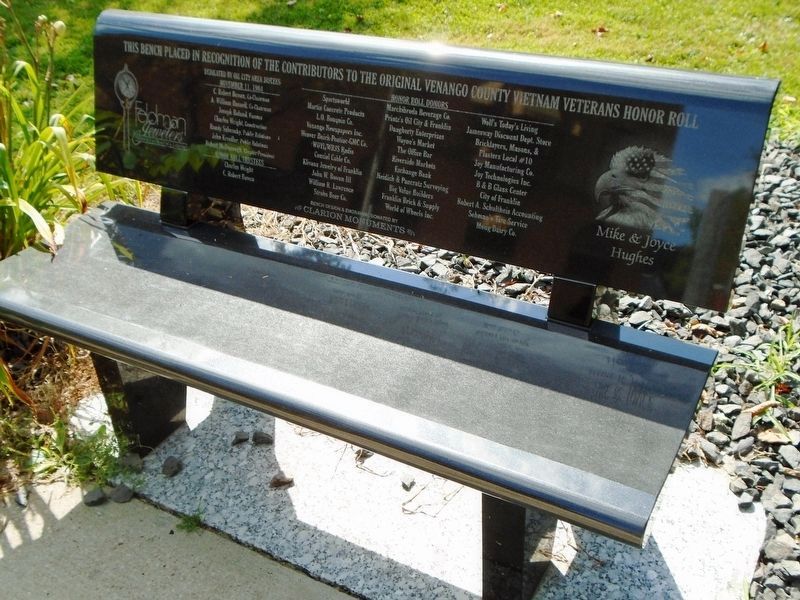 Venango County Vietnam Veterans Memorial Bench image. Click for full size.