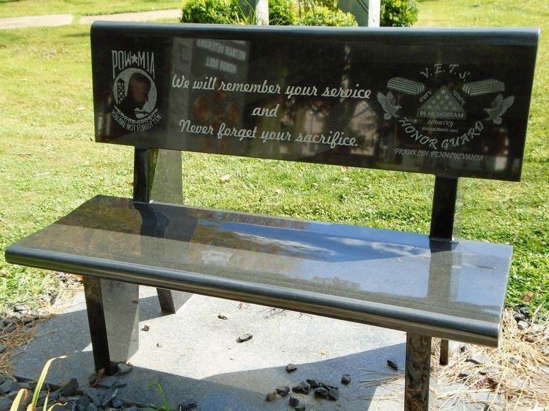 Venango County Vietnam Veterans Memorial Bench image. Click for full size.