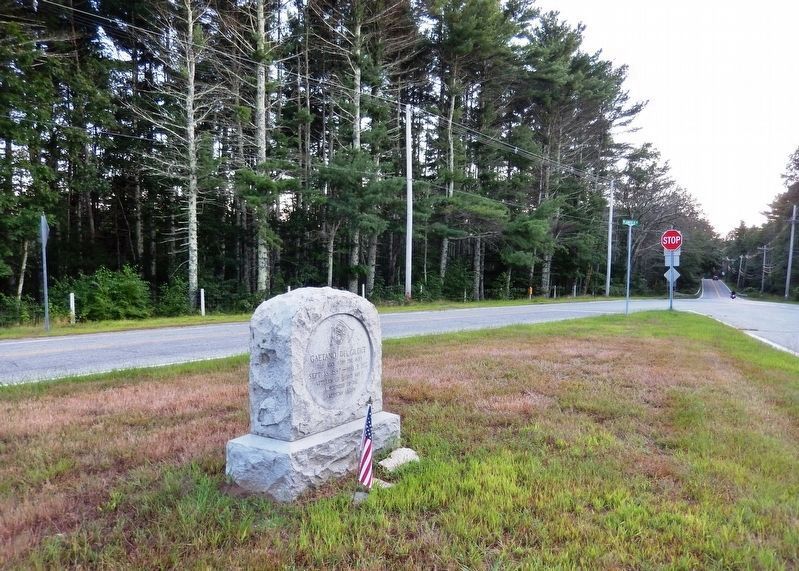 Gaetano Del Guidice Marker<br>(<i>wide view looking southwest along Rhode Island Route 102</i>) image. Click for full size.