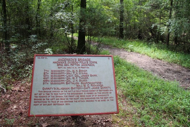 Anderson's Brigade Marker. Click for full size. Anderson's Brigade Marker image. Click for full size.
