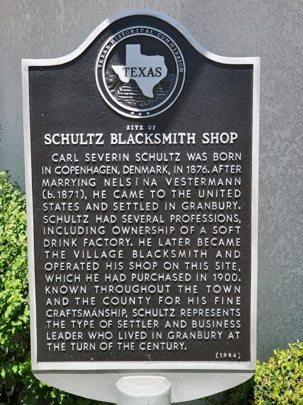 Site of Schultz Blacksmith Shop Marker image. Click for full size.