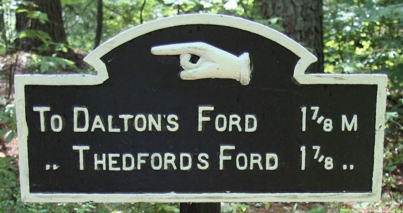 To Dalton's Ford / To Thedford's Ford Marker image. Click for full size.