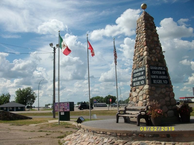 Geographical Center of North America Marker image. Click for full size.