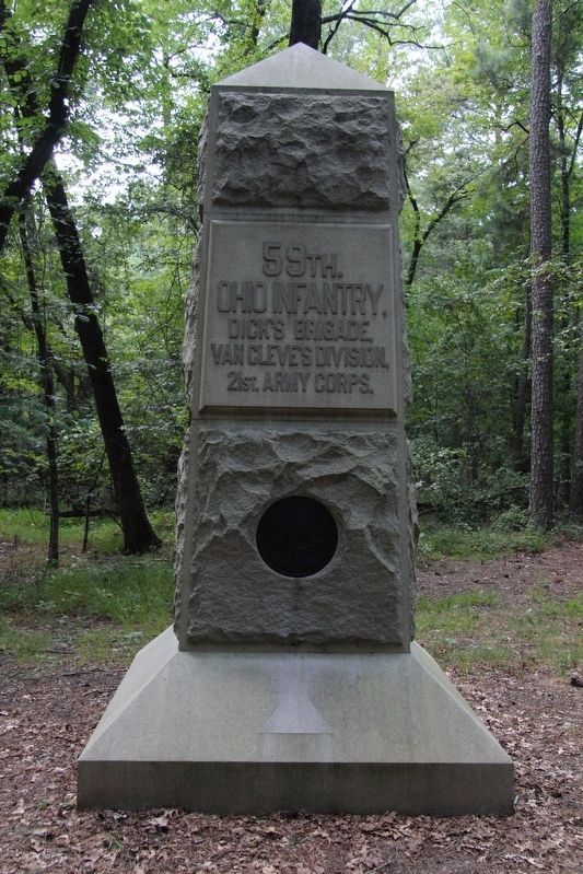 59th Ohio Infantry Marker. Click for full size. 59th Ohio Infantry Marker image. Click for full size.