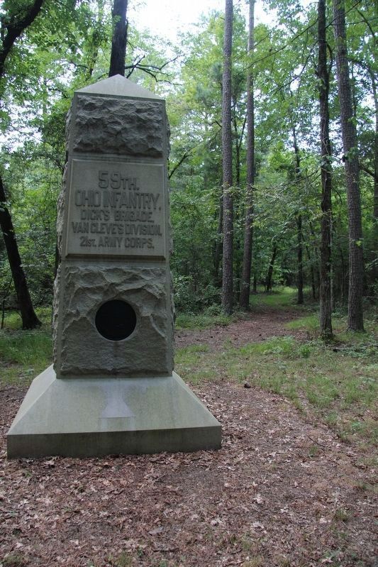 59th Ohio Infantry Marker. Click for full size. 59th Ohio Infantry Marker image. Click for full size.