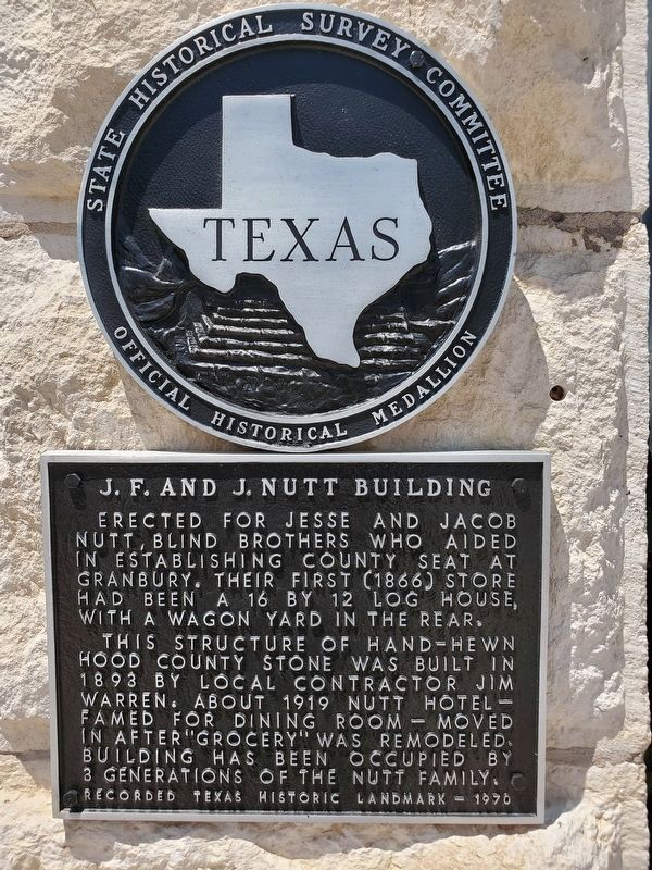 J. F. and J. Nutt Building Marker image. Click for full size.