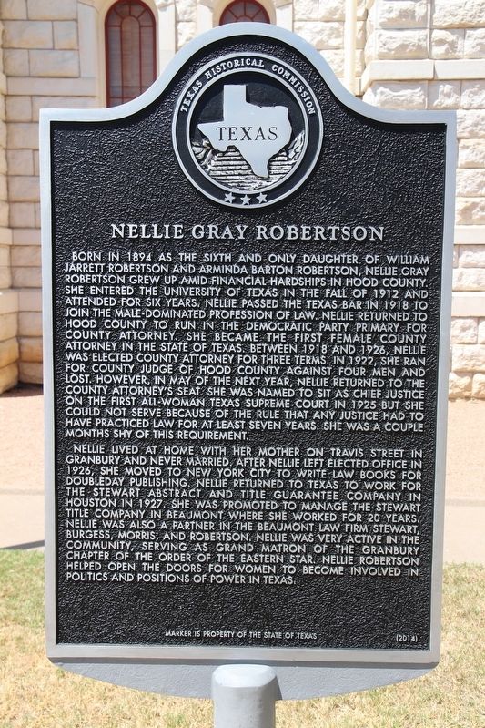 Nellie Gray Robertson Marker image. Click for full size.