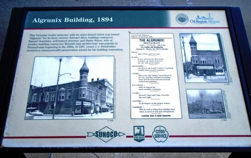 Algrunix Building, 1894 Marker image. Click for full size.