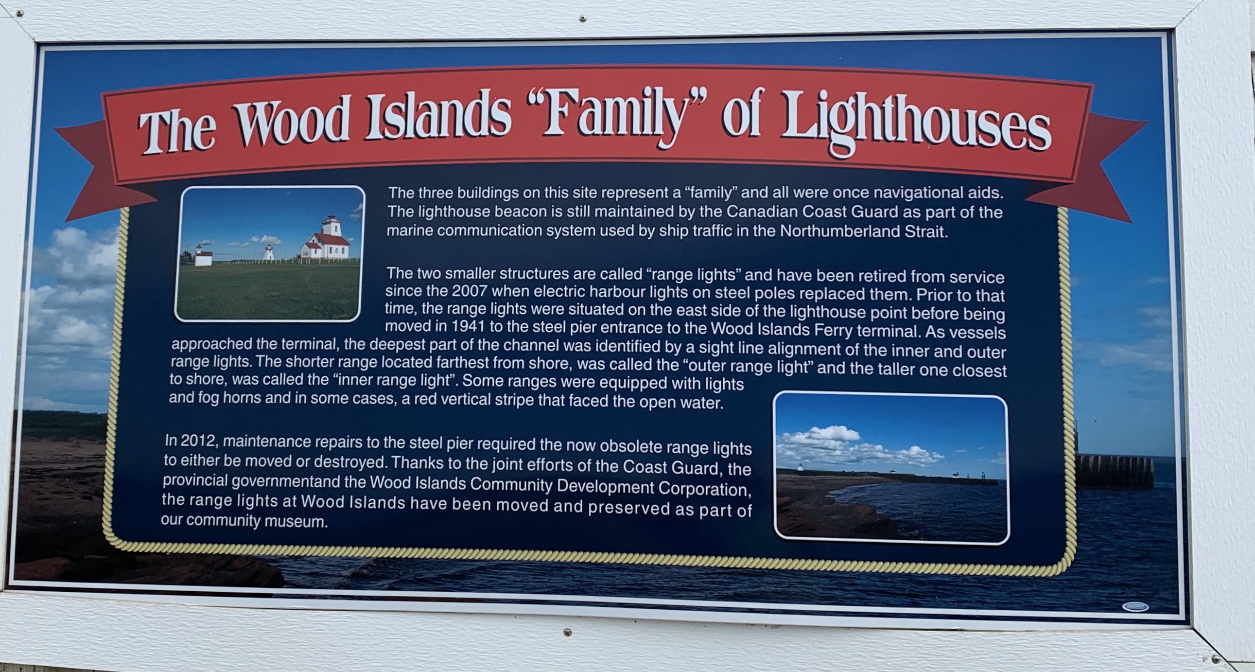 The Wood Islands Family of Lighthouses Marker