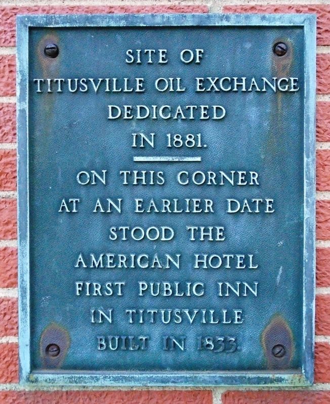 Site of Titusville Oil Exchange Marker image. Click for full size.