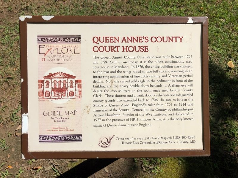 Queen Anne's County Courthouse Marker image. Click for full size.