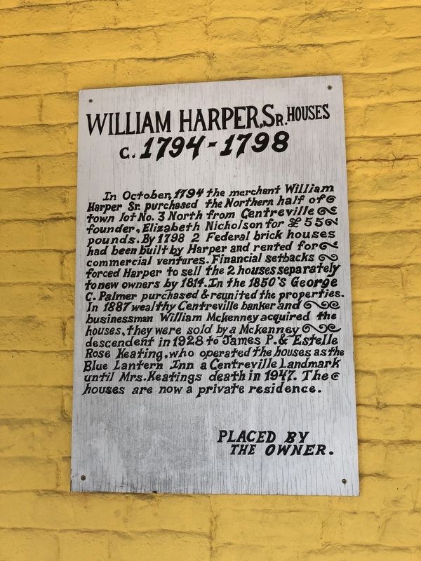 William Harper, Sr. Houses Marker image. Click for full size.