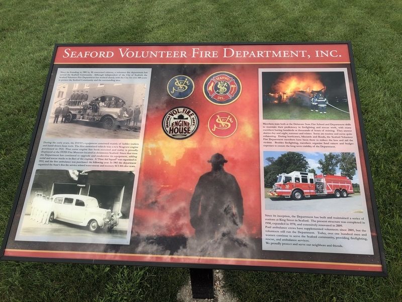 Seaford Volunteer Fire Department, Inc. Marker image. Click for full size.