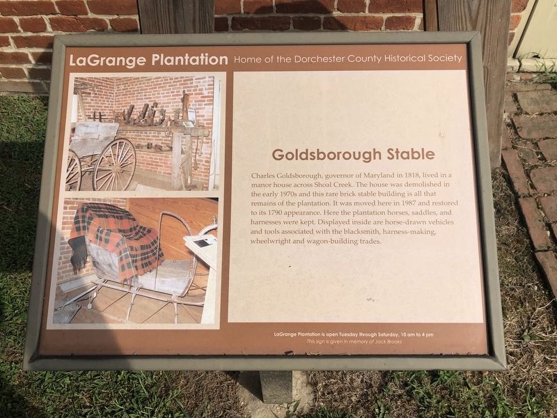 Goldsborough Stable Marker image. Click for full size.
