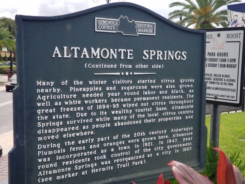 Altamonte Springs Marker image. Click for full size.