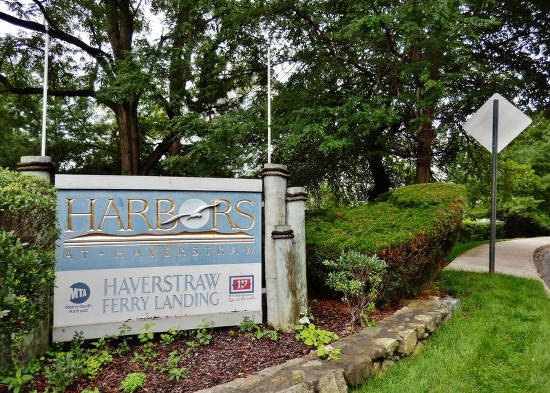 Haverstraw Ferry Landing Sign<br>(<i>about 50 yards north of the marker at Doctor Girling Drive</i>) image. Click for full size.