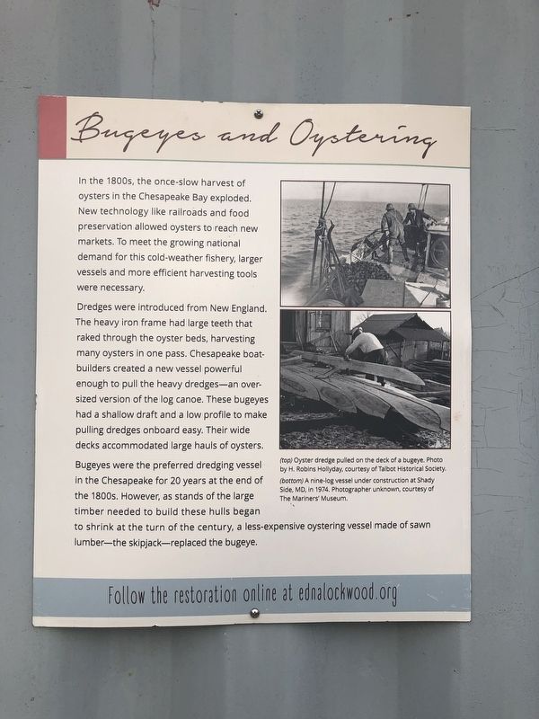 Bugeyes and Oystering Marker image. Click for full size.