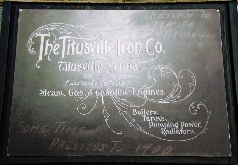 Titusville Iron Works Company Marker image. Click for full size.