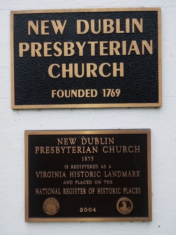 New Dublin Presbyterian Church Marker image. Click for full size.