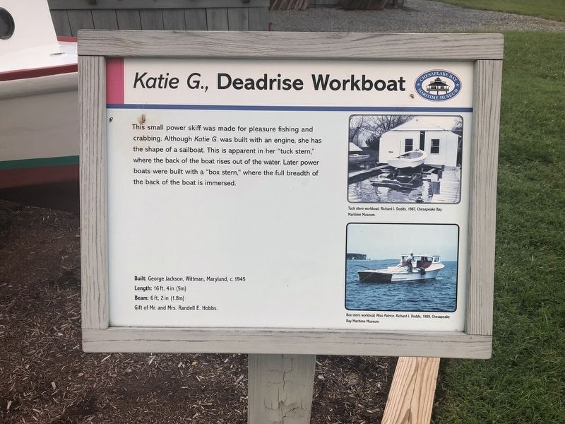 <i>Katie G.,</i> Deadrise Workboat Marker image. Click for full size.