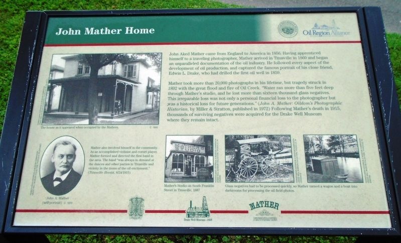 John Mather Home Marker image. Click for full size.