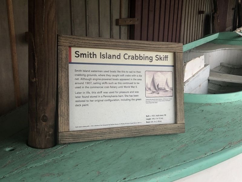 Smith Island Crabbing Skiff Marker image. Click for full size.