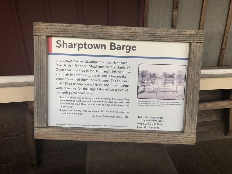 Sharptown Barge Marker image. Click for full size.