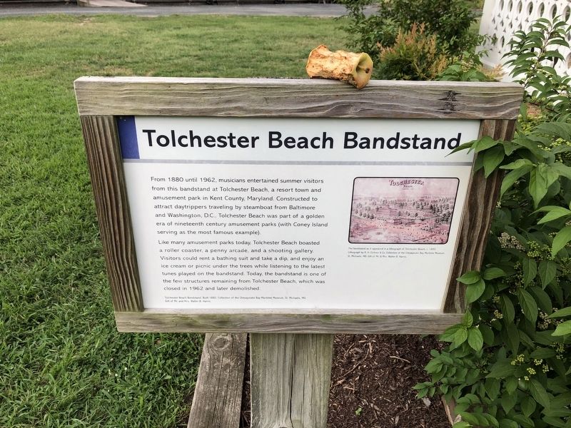 Tolchester Beach Bandstand Marker image. Click for full size.
