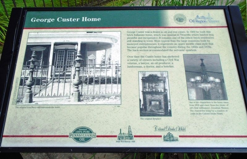 George Custer Home Marker image. Click for full size.