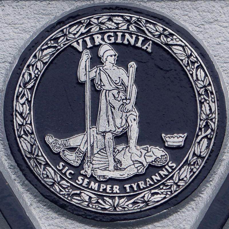 Virginia State Seal<br><i>Sic Semper Tyrannis</i> image. Click for full size.