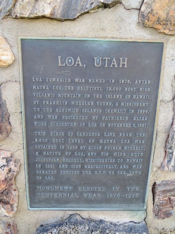 Loa, Utah Marker image. Click for full size.