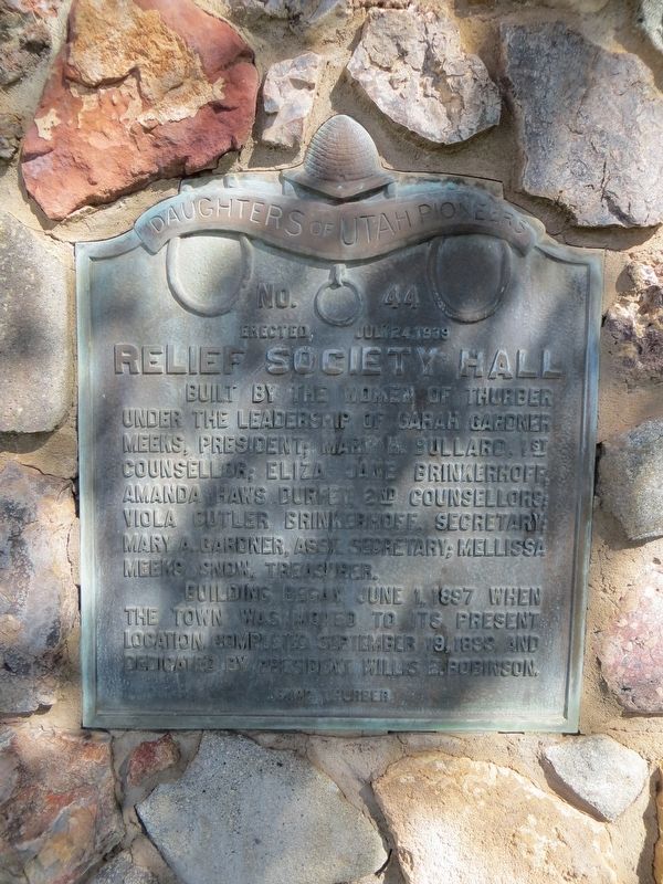 Relief Society Hall Marker image. Click for full size.