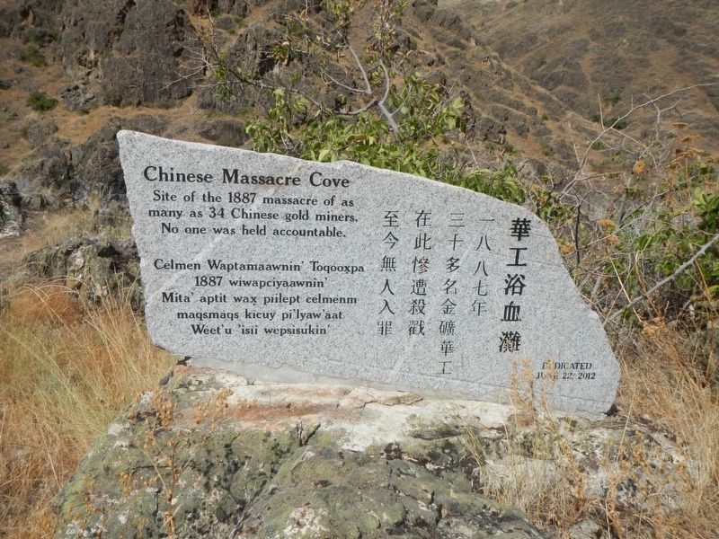 Chinese Massacre Cove Marker image. Click for full size.