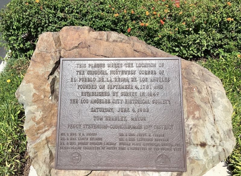 Corner of Los Angeles Marker image. Click for full size.