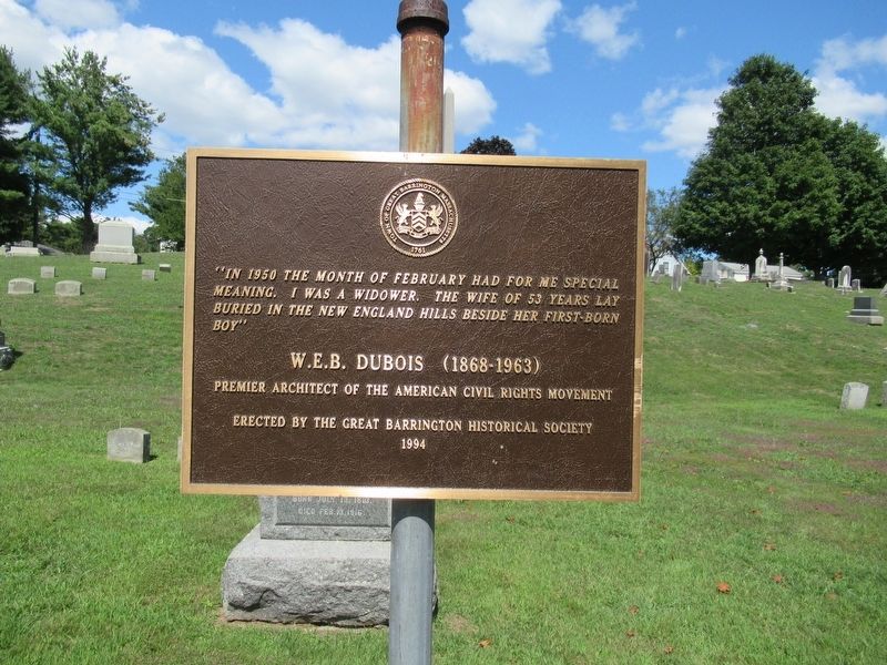 W.E.B Du Bois Marker image. Click for full size.