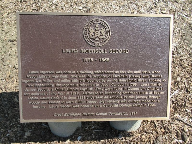 Laura Ingersoll Secord Marker image. Click for full size.
