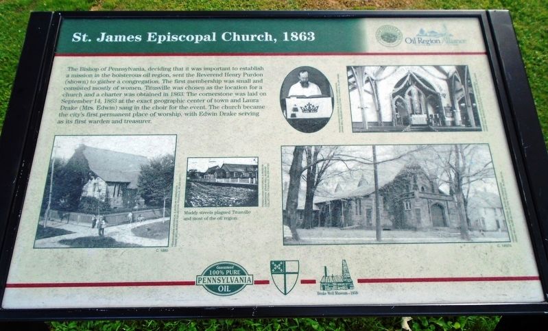 St. James Episcopal Church, 1863 Marker image. Click for full size.