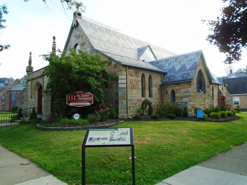 St. James Episcopal Church (1863) and Marker. Click for full size. St. James Episcopal Church (1863) and Marker image. Click for full size.