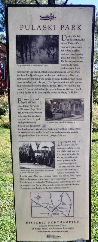 Pulaski Park Marker. Click for full size. Pulaski Park Marker image. Click for full size.
