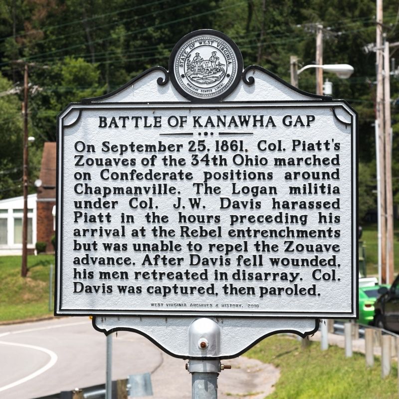 Battle of Kanawha Gap Marker image. Click for full size.