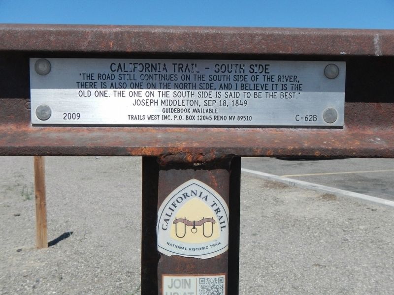 California Trail - South Side Marker image. Click for full size.