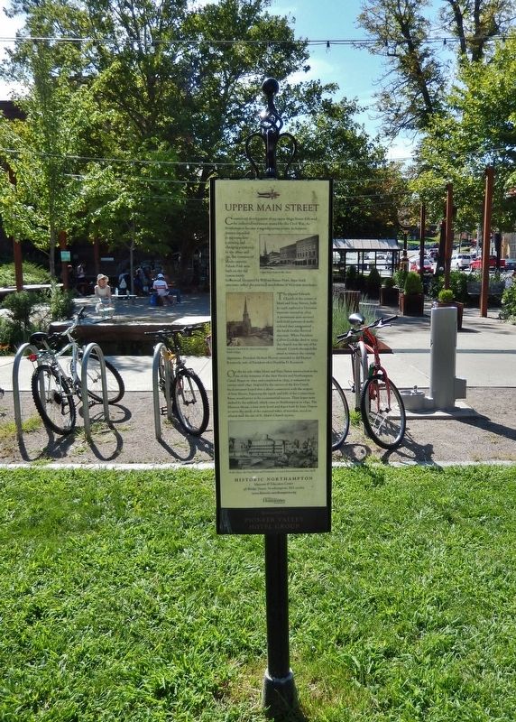 Upper Main Street Marker (<i>tall view looking west Pulaski Park in background</i>). Click for full size. Upper Main Street Marker (<i>tall view looking west Pulaski Park in background</i>) image. Click for full size.