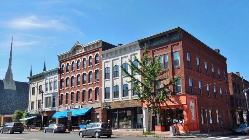 Upper Main Street Today<br>(<i>view across Main Street from marker</i>). Click for full size. Upper Main Street Today<br>(<i>view across Main Street from marker</i>) image. Click for full size.
