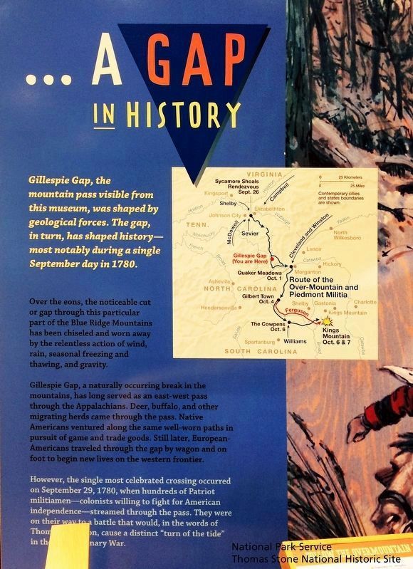 A Gap into History exhibit in the adjacent Museum of North Carolina Minerals. image. Click for full size.